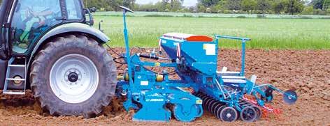 Inconvenient support wheels, which have been typical on seed drills in the past, are no longer needed. This avoids additional wheelings in the drilled crop.