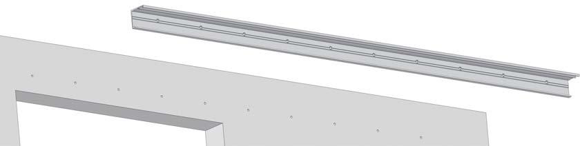 INSTALLATION INSTRUCTIONS OPTION 1 - WALL MOUNT: Securing track to mounting surface Wall track 1 1.