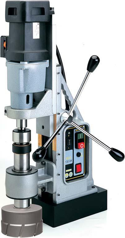 PORTABLE MAGNETIC DRILLS 5" dia. ECO-30AK Triple arbor bearing guidance for drilling up to 5" dia.