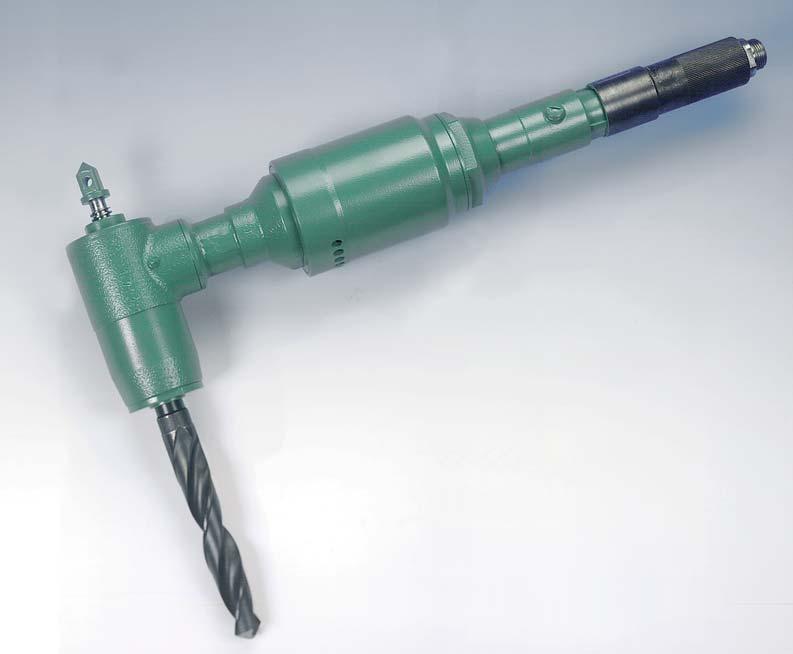 Pneumatic and Hydraulic Corner Drills and Drives High-torque drilling, reaming and driving units CORNER DRILLS AND DRIVE UNITS Pneumatic Corner Drill Model No.