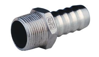 STAINLESS STEEL SCREWED FITTINGS EF 34 / F-423 A Unions conical, M/F /8" 4", thread EN 0226, ISO 7- Material 36/304 EF 33 / F-423 B Unions flat, M/M /8" 4", thread EN 0226,