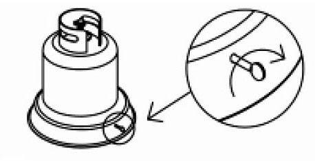3. Put the gas tank on top of tank holder (D). Make sure the gas tank sits on the tank holder completely. Turn the wing screw on the outer part of tank holder clockwise to secure the gas tank tightly.
