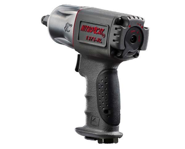 1375-XL 1/2" "XTREME POWER" IMPACT WRENCH Provides industry leading 700 ft-lb of loosening torque The NitroCat 1375-XL is a no non-sense, hard hitting 1/2" impact wrench that incorporates the twin