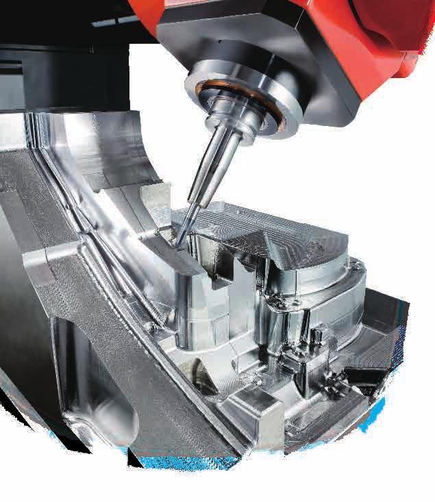 Adopt with ITALIAN made B/C two axes head to provide high performance 5 axes machining ability.