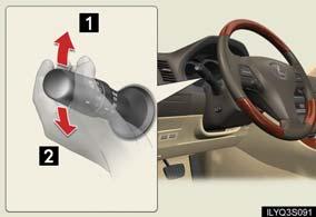 Turn Signal Lever 1 2 Right turn signal Left turn signal To signal a lane change, move the