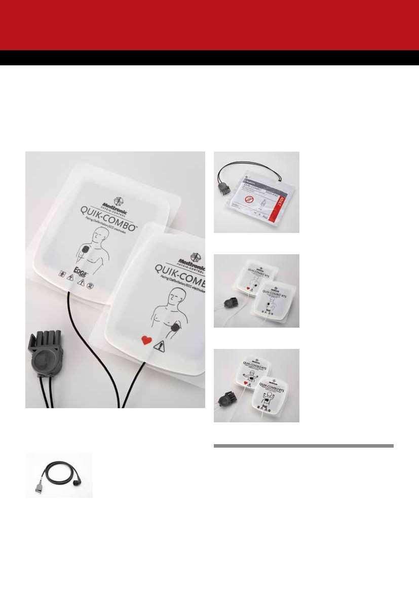 THERaPY DELIVERY accessories EDGE SYSTEM ELECTRODES FOR PACING/DEFIBRILLATION/ECG WITH QUIK-COMBO CONNECTORS 18-month minimum shelf life remaining at time of shipment from Physio-Control except where