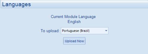 SCADA 5.3 LANGUAGES Select new language Click to send the new language to the module 5.