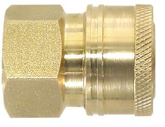 STRAIGHT THROUGH STYLE Brass couplers have brass bodies and brass valves, 8 steel locking balls, Buna-N seal, and stainless steel springs