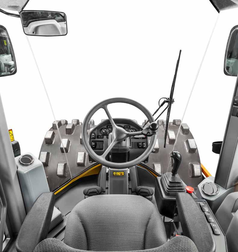 Industry-leading operator environment The ROPS/FOPS certified Volvo cab provides a safe and comfortable working environment with an efficient heating and air conditioning