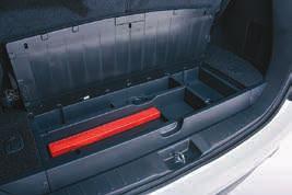 more cargo space. The third-row seats comfortably sit two extra people or left folded away to create a wide, flat storage space.