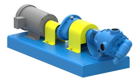 Sizes: F - LL Viking Purchased Reducer Drive (P Drive) Pump unit (pump, gear reducer, motor, base, couplings and guards) using a non-standard "purchased" gear reducer.