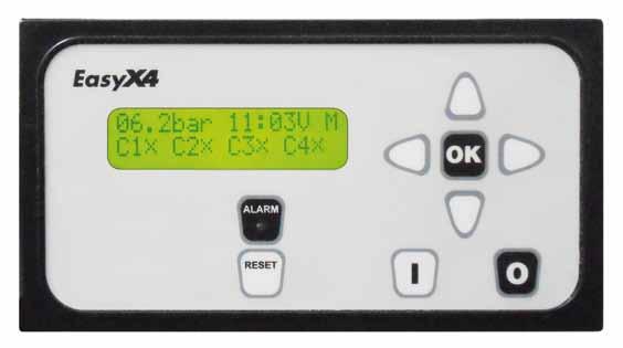 Optimised control in the compressor room Many compressed air stations include several compressors: EasyX4 is a weekly programmable sequencer, capable of configuring up to 4 compressors, based on the