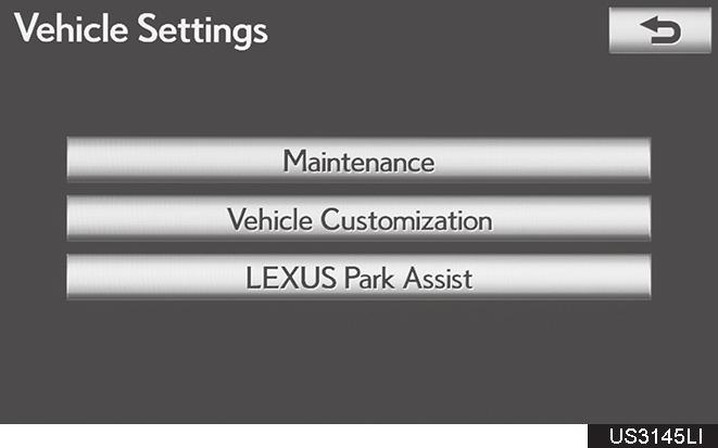 LS460 It is also possible to customize certain vehicle features yourself using the. U EN M STEP 1 Press the MENU button.