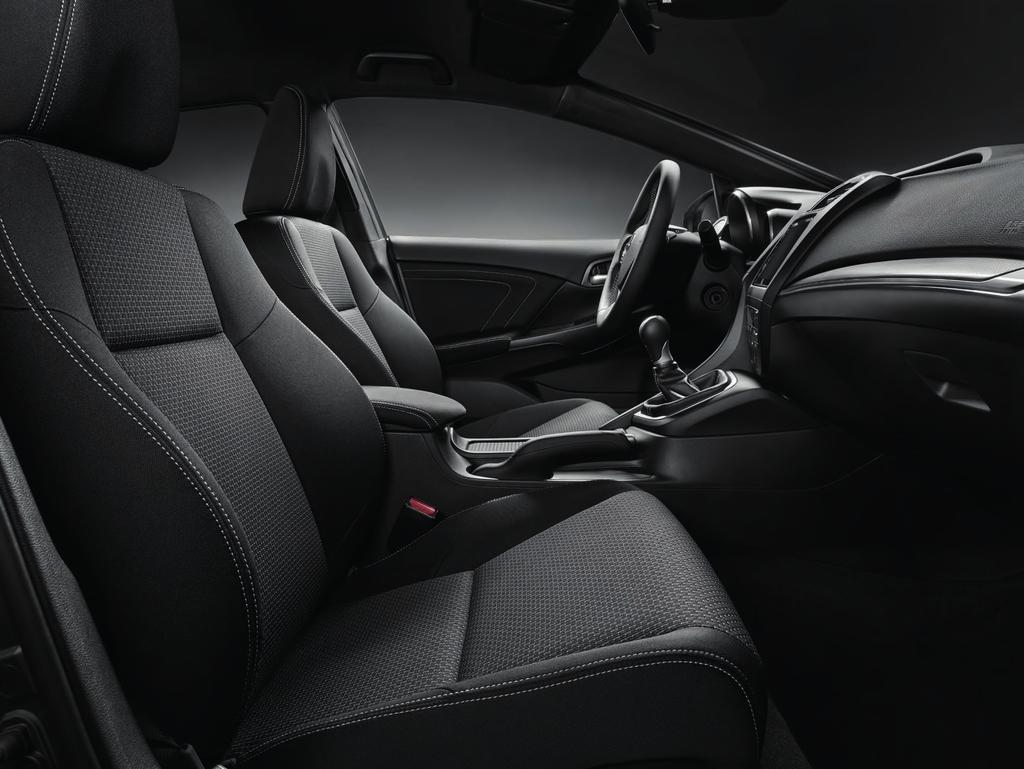 FEEL GOOD INSIDE The Civic s interior is a great place to be.