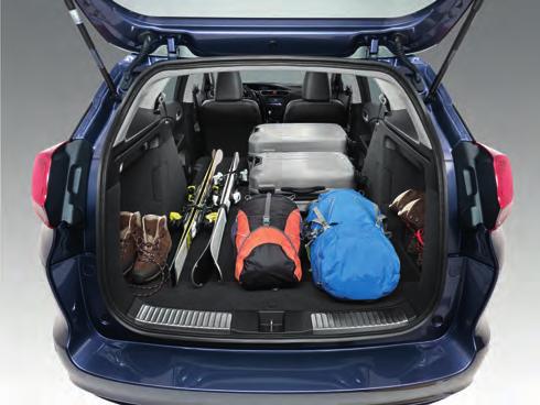 The Civic Hatchback features a 477 litre boot, expanding to 1,378 litres with the rear seats folded.
