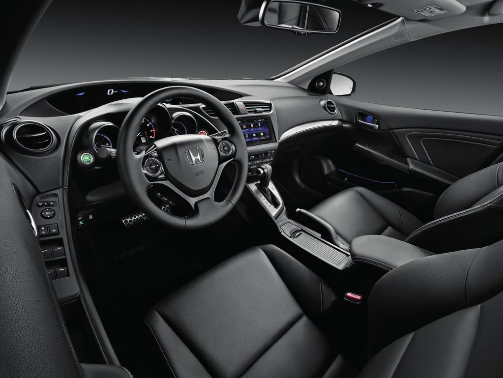 INTERIOR DESIGN : 08 STYLE, COMFORT CONTROL Our most important consideration is the driver, which is why the new Civic range has been crafted around you.