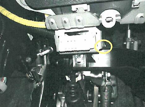 the factory harnesses in the driver side kick panel