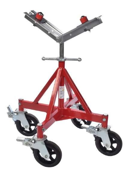 Features and advantages Weight certified to 2500kg Variety of head options Optional castor wheel for pipe transportation Height adjustable GBC Industrial Tools Ltd 01844 201555 sales@gbc-uk.com www.