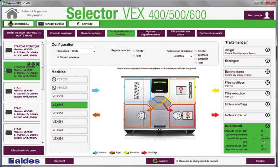 VEX 4/5/6 The advantages of the Selector VEX (Everest) software - Intuitive, 4-step interface with