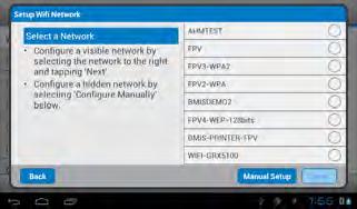 manually enter the Network SSID, security type, and IP settings. Battery Rating? Security None WEP WPA/WPA2 PSK 4.