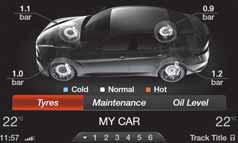 TYRE PRESSURE MONITORING SYSTEM (TPMS) The TPMS signals the driver a possible insufficient pressure if this falls below the warning limit for any reason, including the effects of low temperature and