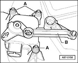 Page 23 of 34 87-139 Temperature regulator flap motor -V68-, removing and installing (1997 ) Remove complete front section of center console Repair Manual, Body Interior, Repair Group 70 - Loosen
