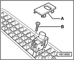 Page 28 of 34 87-144 Sunlight photo sensor -G107-, removing and installing - Carefully pry off cover -A-.