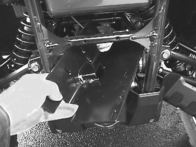 Place the rear receiver into position, it will make it easier to place the rear mounting plate into position if the rear skid plate is removed. 1\4-20 u-bolts 2.