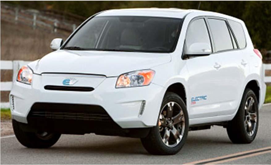 Toyota RAV 4 EV 1 st generation in 1997, 80-110 miles /charge (1484 sold) 2 nd generation