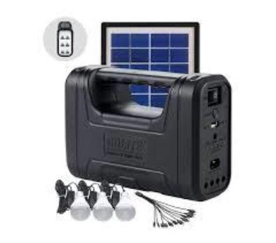 included solar panel The solar home/camping light kit includes the following: Portable charging unit
