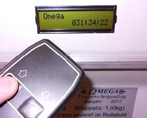 6 Diagnostic display on platform sidewall The Omega F control is equipped with a