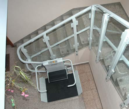 Staircase width The Omega platform can be designed in any platform size or shape so that always the maximum platform size can be achieved for a given staircase.