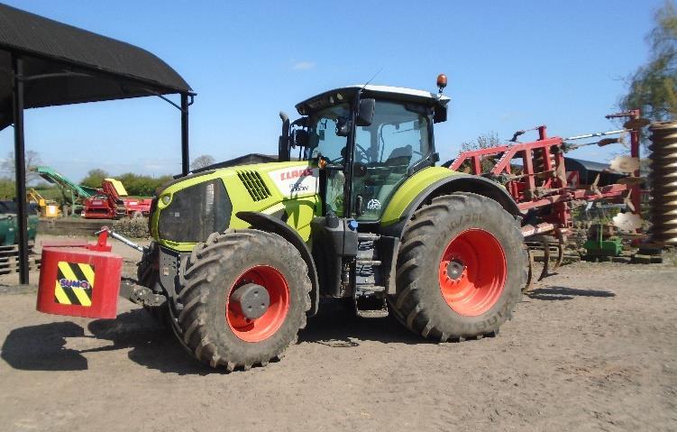 284 Claas Axion 850 4 WD Tractor Reg No. DX15 EPU First Reg.