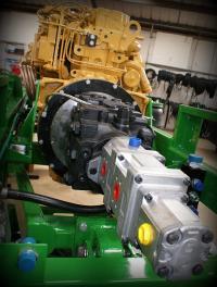 at the filling point Engine mounted longitudinally in the