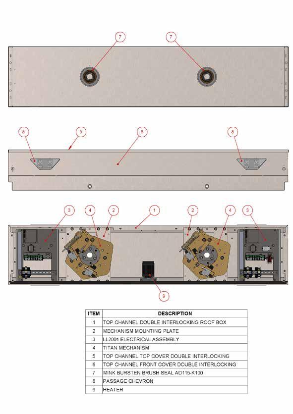 Typical Layout Details RotaSec Double Shown on the picture below is the general location of all the main parts assemblies that make up the unit.
