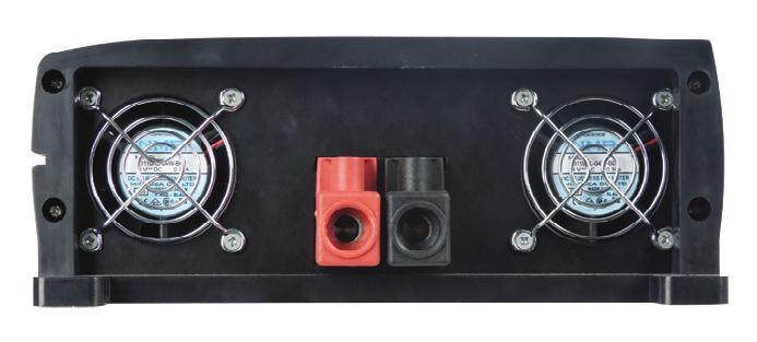 Rear Panel Retractable Antenna ON switch OFF switch Sliding Cap Negative Terminal (black) Positive Terminal (red) Cooling Fans Retracted Antenna Extended Antenna Load Considerations When