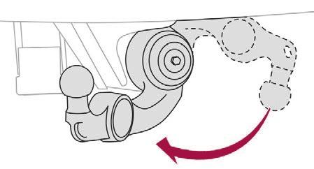 07 226 Practical information To unlock the ball joint: F Pull the handle firmly downwards to release it. Use position: Ball joint unlocked: The ball joint hangs, hooked onto its axis.