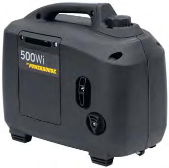Powerhouse 500Wi Rated 450 Watts Maximum 500 Watts POWERHOUSE inverter generators provide clean, quiet portable power; perfect for the