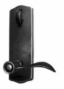 00 Solid sand-cast brass handleset Specify interior trim - Sandstone Lever or Slickrock Knob Drive-in latch now available 2 3 8" and 2 3