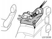 LS13036 (B) CONVERTIBLE SEAT INSTALLATION A convertible seat must be used in forward- facing or rear- facing position depending on the age and size of the child.