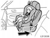 Move seat fully back LS13038 On vehicles with side airbags and curtain shield airbags, do not allow the child to lean his/her head or any part of his/her body against the door or the area of the