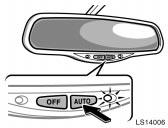 06 01.06 Auto anti- glare inside rear view mirror LS14006 Adjust the mirror so that you can just see the rear of your vehicle in the mirror. This mirror is equipped with auto antiglare function.