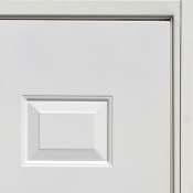 ability to be altered) Reinforced panel for door closer Powder-coated to