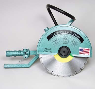 Pneumatic Cut-off Saws - Hand-held and Walk-behind Cut concrete, asphalt, masonry, steel and more PNEUMATIC CUT-OFF SAWS Built-in 3 /4" water connection 14" Cut-off Saw with diamond blade Model No.