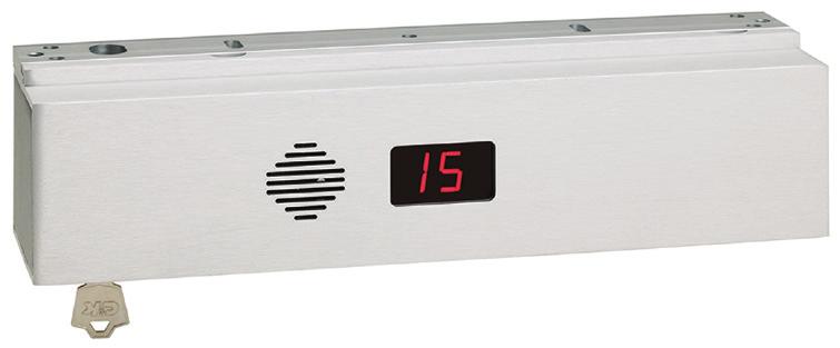 2958 Integrated Delayed Egress Lock Voice and digital display provides informative annunciation for people without prior knowledge, including the blind and hearing impaired Field selectable voice &
