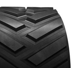 roading needs Added tread volume with optimized tread bar geometry Enhanced carcass strength for better ride quality Provides up to 10% more surface area for extended track life SCRAPER Built to