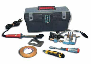The kit includes: F-51 Pliers WU Welder (110 or 230 V) D-11 Driller Belt Snippers The F-51 Pliers make this kit the most versatile on the market with the capability of welding V and round profiles