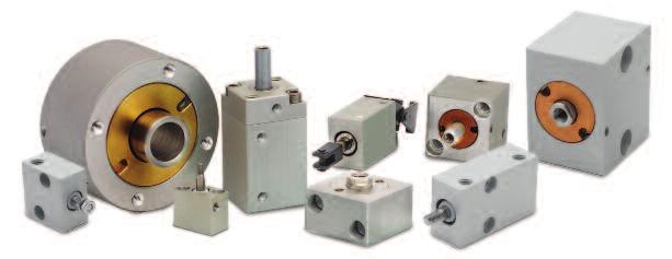 Cylinders are up to 60% smaller than conventional types and are ideal for clamping