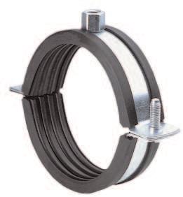 DUCT HANGING SPIRAL DUCT CLAMPS Secure spiral ducts up to 24 with 3/8 threaded rod Two piece design with 2 lock bolts that allow