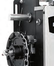 This jackshaft operator is compact in design, for use on industrial sectional doors